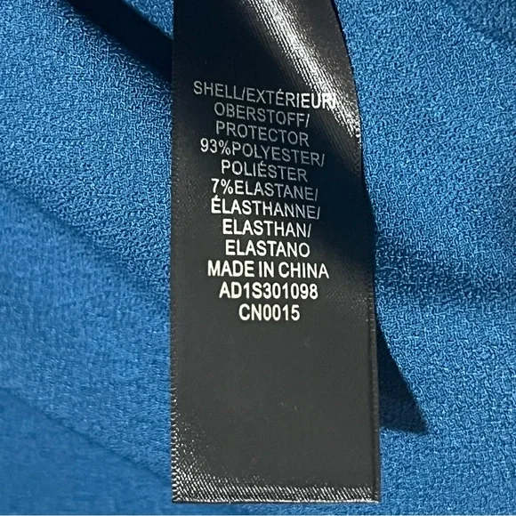 Adrianna Papell Womens Blouse Dark Blue Teal Work Top Like New Large - Picture 6 of 7